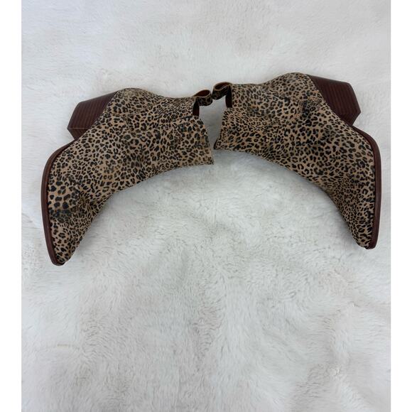 Dolce Vita Leopard Print Ankle Booties – Women’s 8 Block Heel - Picture 4 of 12